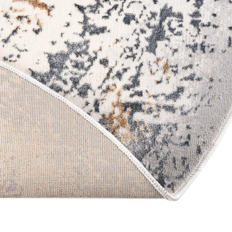 Ivory Gray 5' 3 x 8' Highbury Oval Area Rug 60% Polypropylene & 40% Polyester With Jute Backing Vintage Distressed Traditional Carpet for Sale at Rug Engine