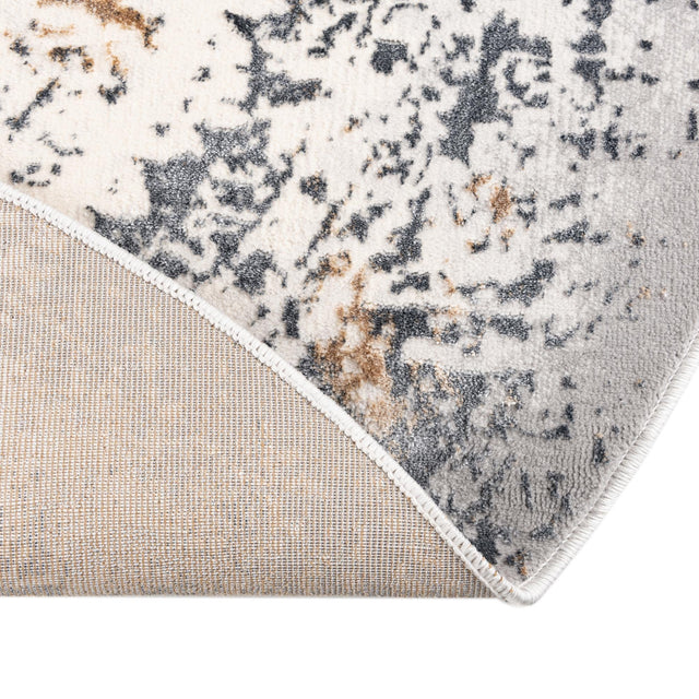 Ivory Gray 5' 3 x 8' Highbury Oval Area Rug 60% Polypropylene & 40% Polyester With Jute Backing Vintage Distressed Traditional Carpet for Sale at Rug Engine