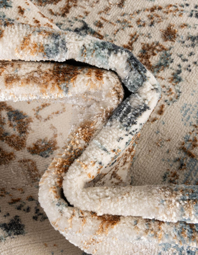 Blue 5' 3 x 8' Highbury Oval Area Rug 60% Polypropylene & 40% Polyester With Jute Backing Vintage Distressed Traditional Carpet for Sale at Rug Engine