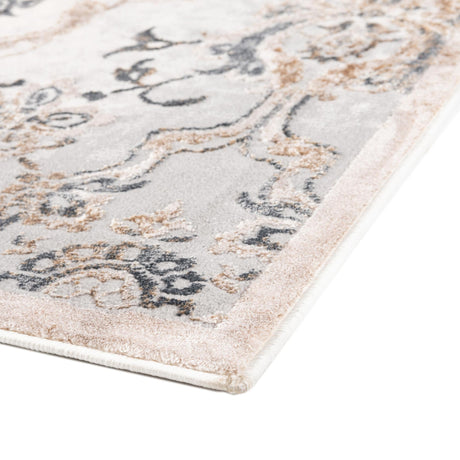 Ivory Gray 5' 3 x 5' 3 Highbury Octagon Area Rug 60% Polypropylene & 40% Polyester With Jute Backing Vintage Distressed Traditional Carpet for Sale at Rug Engine