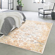 Yellow 5' 3 x 8' Highbury Rectangle Area Rug 60% Polypropylene & 40% Polyester With Jute Backing Vintage Distressed Traditional Carpet for Sale at Rug Engine