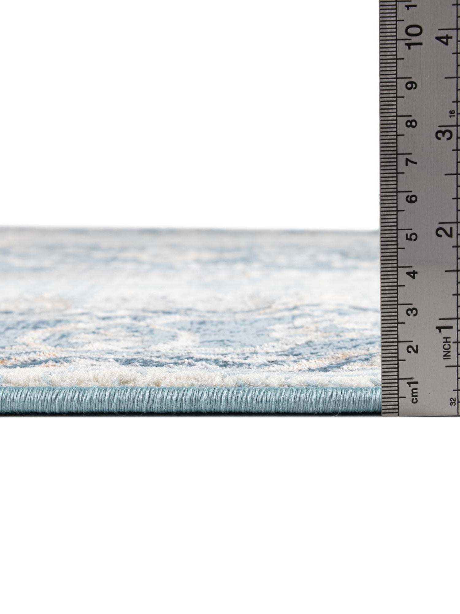 Blue 5' 3 x 5' 3 Highbury Octagon Area Rug 60% Polypropylene & 40% Polyester With Jute Backing Vintage Distressed Traditional Carpet for Sale at Rug Engine