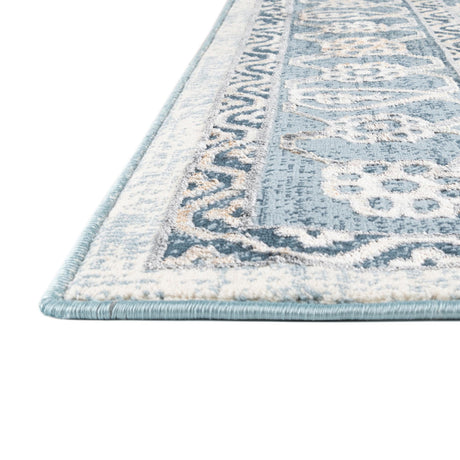 Blue 7' 10 x 7' 10 Highbury Octagon Area Rug 60% Polypropylene & 40% Polyester With Jute Backing Vintage Distressed Traditional Carpet for Sale at Rug Engine