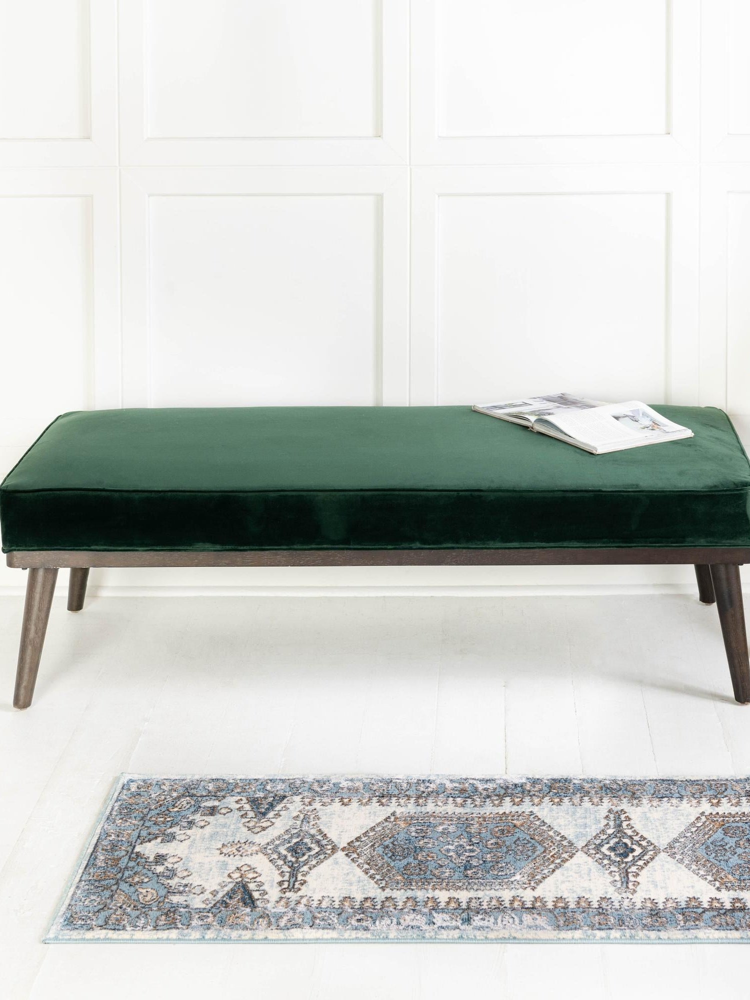 Blue 2' x 8' Highbury Runner Area Rug 60% Polypropylene & 40% Polyester With Jute Backing Vintage Distressed Traditional Carpet for Sale at Rug Engine