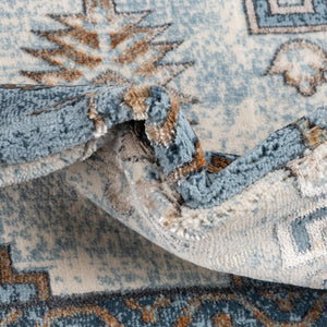 Blue 2' x 8' Highbury Runner Area Rug 60% Polypropylene & 40% Polyester With Jute Backing Vintage Distressed Traditional Carpet for Sale at Rug Engine