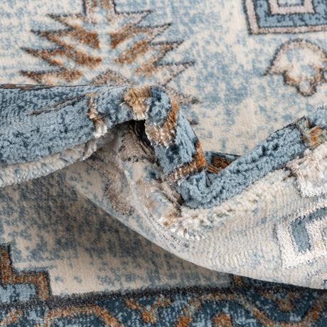 Blue 2' x 8' Highbury Runner Area Rug 60% Polypropylene & 40% Polyester With Jute Backing Vintage Distressed Traditional Carpet for Sale at Rug Engine