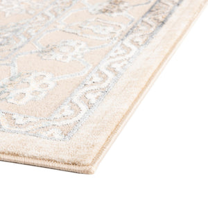 Ivory 7' x 10' Highbury Rectangle Area Rug 60% Polypropylene & 40% Polyester With Jute Backing Vintage Distressed Traditional Carpet for Sale at Rug Engine