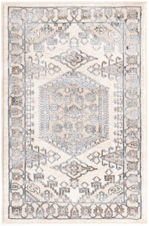 Ivory 2' x 3' Highbury Rectangle Area Rug 60% Polypropylene & 40% Polyester With Jute Backing Vintage Distressed Traditional Carpet for Sale at Rug Engine