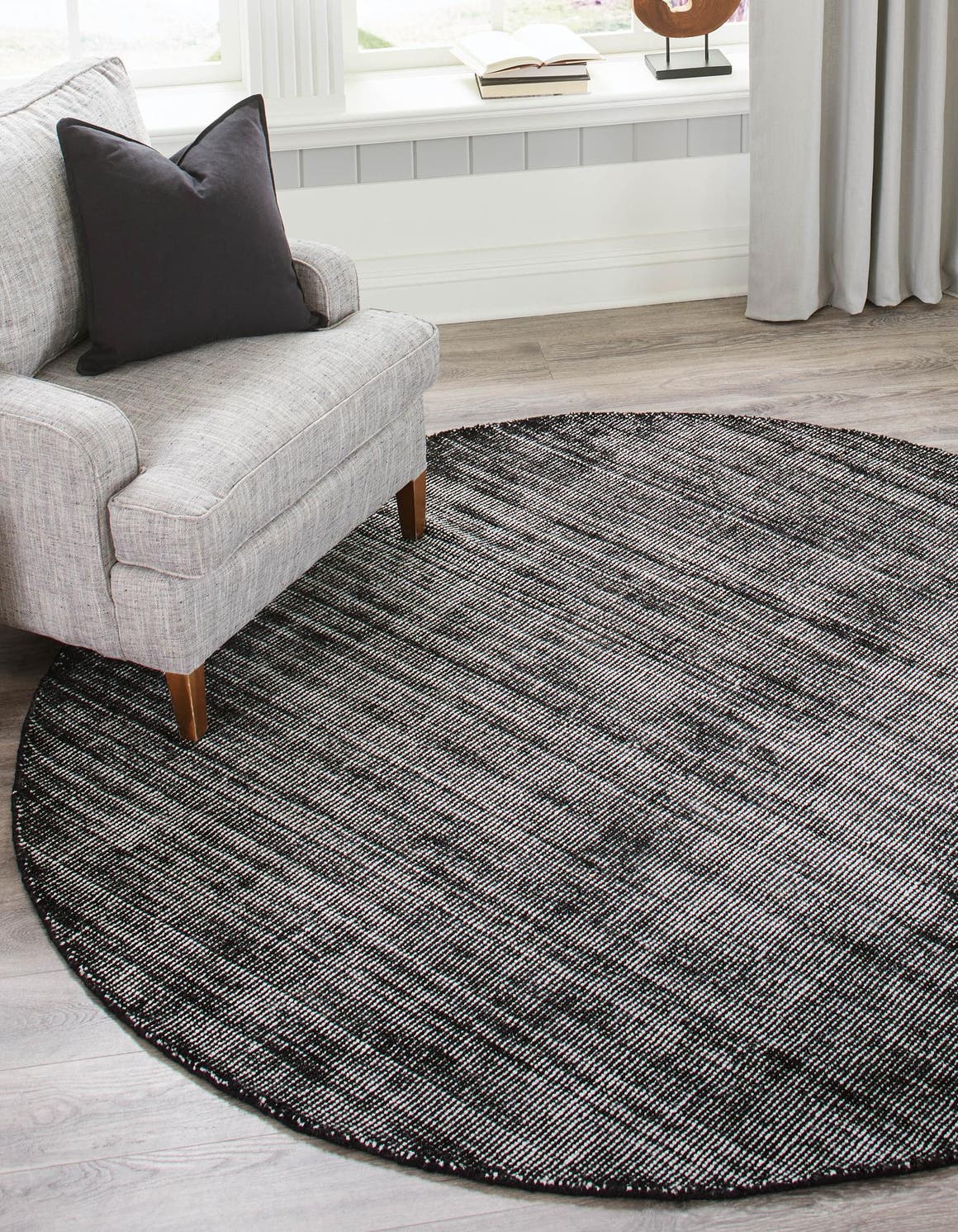 Blackberry 6' 1 x 6' 1 Jill Zarin English Manor Round Area Rug 100% Premium Natural Wool Handwoven Carpet for Living Rooms, Office Space, Bedrooms, Dorms for Sale at Rug Engine