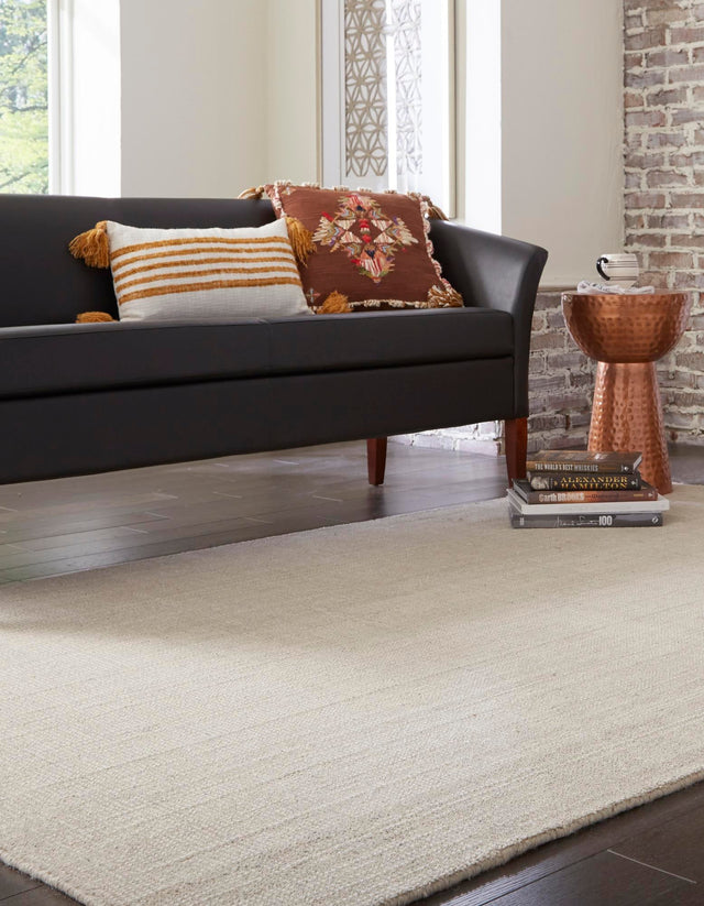 Vanilla Bean 4' 1 x 6' 1 Jill Zarin English Manor Rectangle Area Rug 100% Premium Natural Wool Handwoven Carpet for Living Rooms, Office Space, Bedrooms, Dorms for Sale at Rug Engine