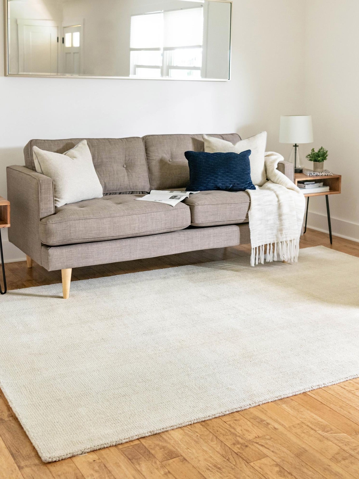 Vanilla Bean 7' 1 x 10' Jill Zarin English Manor Rectangle Area Rug 100% Premium Natural Wool Handwoven Carpet for Living Rooms, Office Space, Bedrooms, Dorms for Sale at Rug Engine