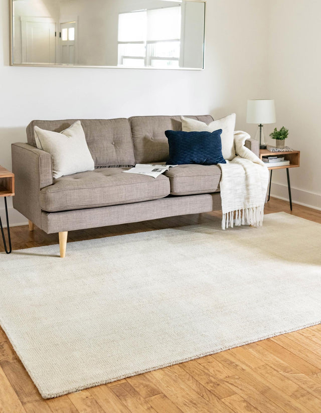 Vanilla Bean 7' 10 x 10' Jill Zarin English Manor Rectangle Area Rug 100% Premium Natural Wool Handwoven Carpet for Living Rooms, Office Space, Bedrooms, Dorms for Sale at Rug Engine