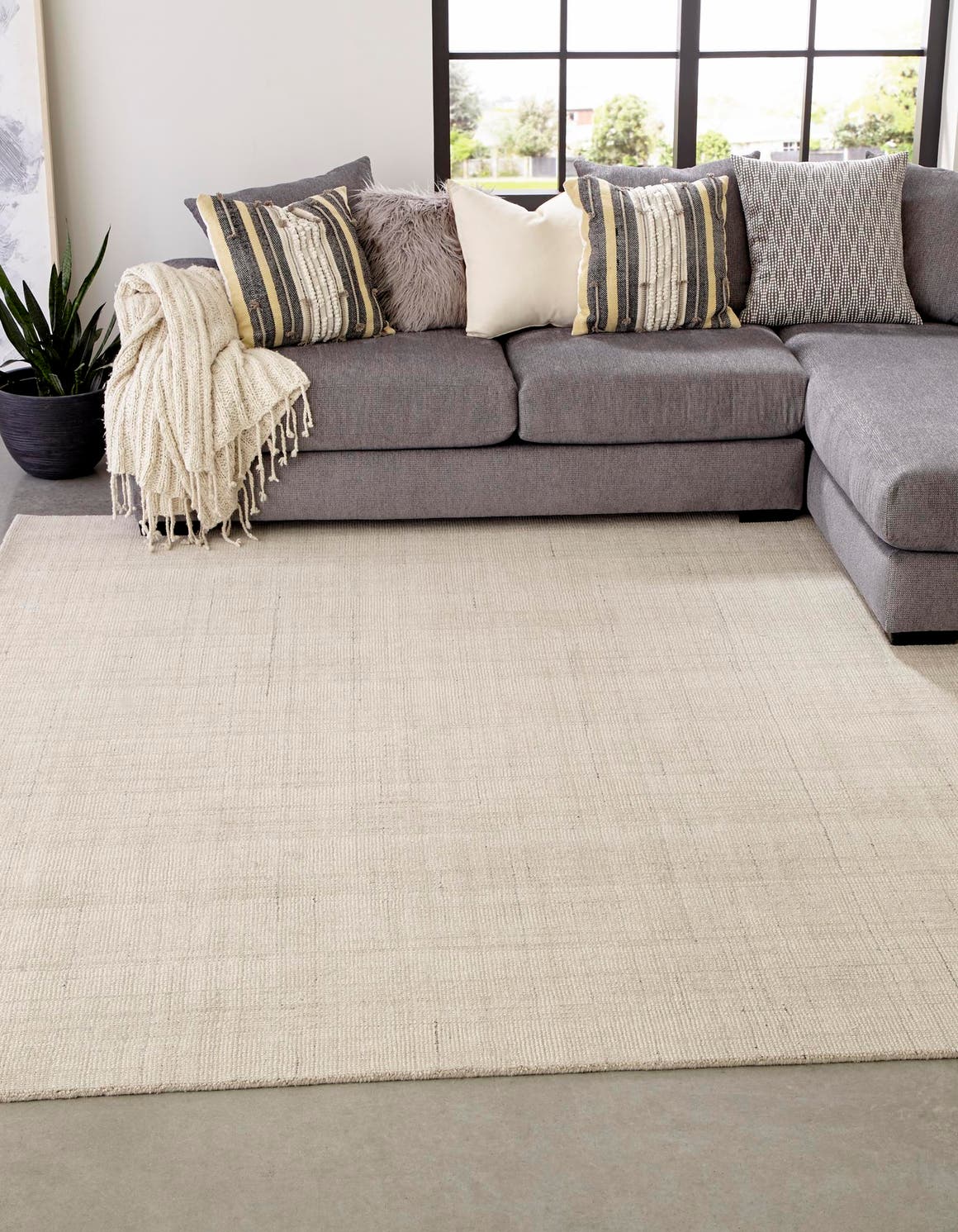 Vanilla Bean 10' x 10' Jill Zarin English Manor Square Area Rug 100% Premium Natural Wool Handwoven Carpet for Living Rooms, Office Space, Bedrooms, Dorms for Sale at Rug Engine