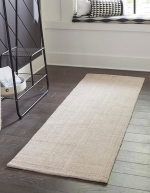 Vanilla Bean 2' x 6' 1 Jill Zarin English Manor Runner Area Rug 100% Premium Natural Wool Handwoven Carpet for Living Rooms, Office Space, Bedrooms, Dorms for Sale at Rug Engine