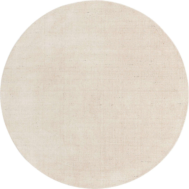Vanilla Bean 6' 11 x 6' 11 Jill Zarin English Manor Round Area Rug 100% Premium Natural Wool Handwoven Carpet for Living Rooms, Office Space, Bedrooms, Dorms for Sale at Rug Engine