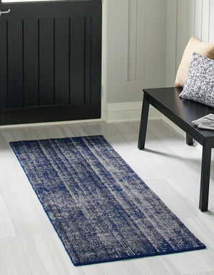 Blueberry 2' 7 x 12' Jill Zarin English Manor Runner Area Rug 100% Premium Natural Wool Handwoven Carpet for Living Rooms, Office Space, Bedrooms, Dorms for Sale at Rug Engine