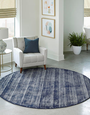 Blueberry 6' 11 x 6' 11 Jill Zarin English Manor Round Area Rug 100% Premium Natural Wool Handwoven Carpet for Living Rooms, Office Space, Bedrooms, Dorms for Sale at Rug Engine