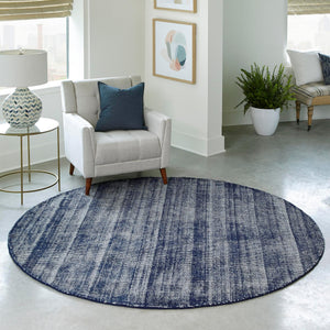 Blueberry 6' 11 x 6' 11 Jill Zarin English Manor Round Area Rug 100% Premium Natural Wool Handwoven Carpet for Living Rooms, Office Space, Bedrooms, Dorms for Sale at Rug Engine