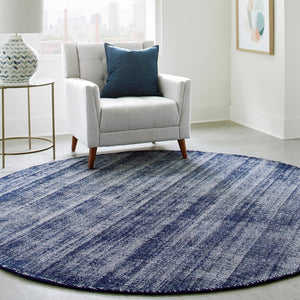 Blueberry 6' 11 x 6' 11 Jill Zarin English Manor Round Area Rug 100% Premium Natural Wool Handwoven Carpet for Living Rooms, Office Space, Bedrooms, Dorms for Sale at Rug Engine