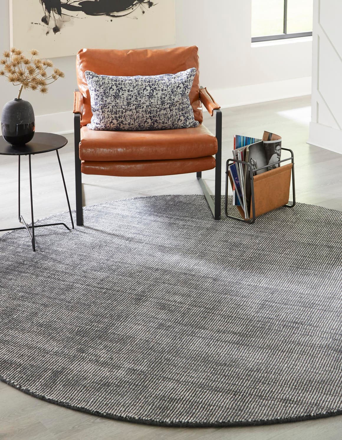Earl Grey 7' 10 x 7' 10 Jill Zarin English Manor Round Area Rug 100% Premium Natural Wool Handwoven Carpet for Living Rooms, Office Space, Bedrooms, Dorms for Sale at Rug Engine