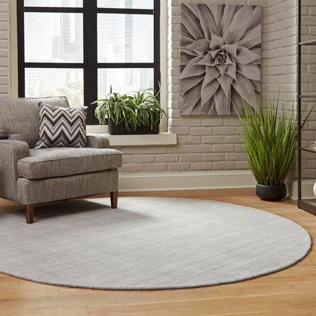 Grey Manor 6' 11 x 6' 11 Jill Zarin English Manor Round Area Rug 100% Premium Natural Wool Handwoven Carpet for Living Rooms, Office Space, Bedrooms, Dorms for Sale at Rug Engine