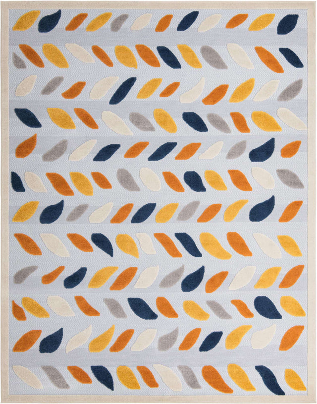 Gray 9' x 12' Aruba Outdoor Rectangle Area Rug Weather Resistant for Patio, Deck, Terrace, Balcony, Porch for Sale at Rug Engine