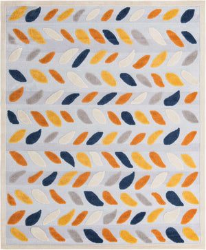 Gray 7' 10 x 10' Aruba Outdoor Rectangle Area Rug Weather Resistant for Patio, Deck, Terrace, Balcony, Porch for Sale at Rug Engine