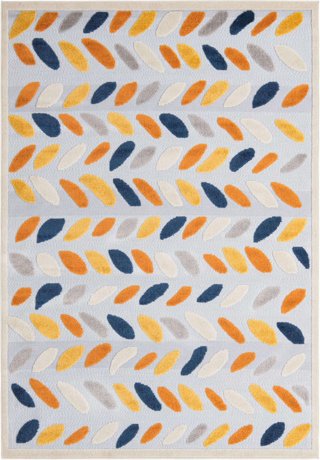 Gray 6' x 9' Aruba Outdoor Rectangle Area Rug Weather Resistant for Patio, Deck, Terrace, Balcony, Porch for Sale at Rug Engine