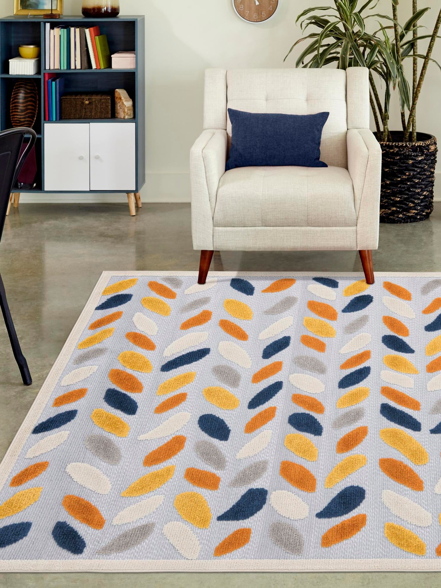 Gray 6' x 9' Aruba Outdoor Rectangle Area Rug Weather Resistant for Patio, Deck, Terrace, Balcony, Porch for Sale at Rug Engine