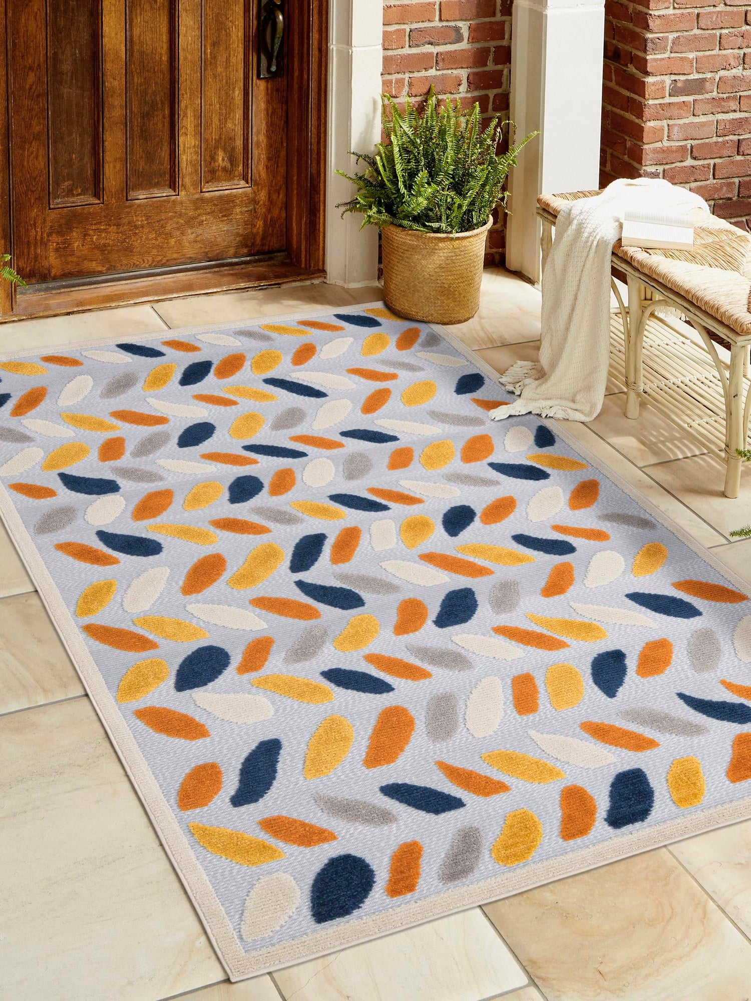 Gray 9' x 12' Aruba Outdoor Rectangle Area Rug Weather Resistant for Patio, Deck, Terrace, Balcony, Porch for Sale at Rug Engine