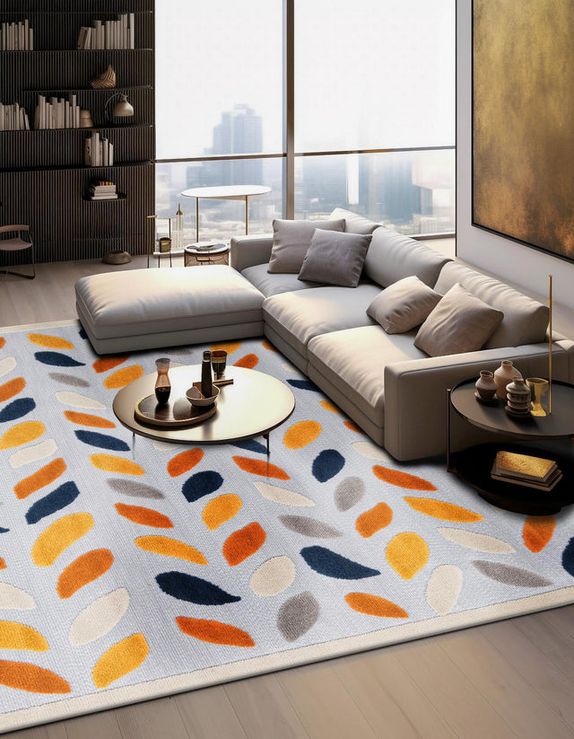 Gray 5' 3 x 5' 3 Aruba Outdoor Square Area Rug Weather Resistant for Patio, Deck, Terrace, Balcony, Porch for Sale at Rug Engine