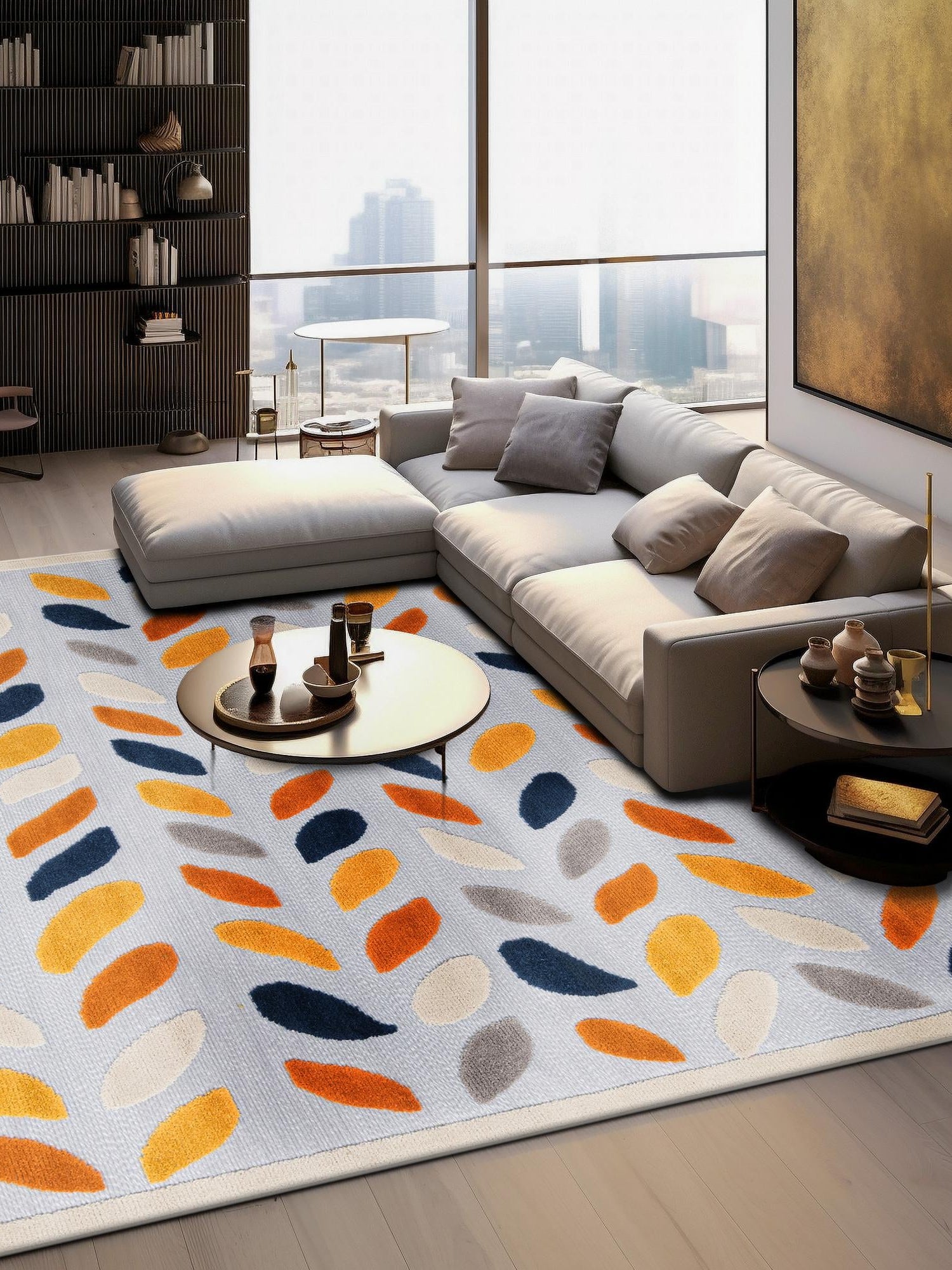 Gray 7' 10 x 7' 10 Aruba Outdoor Square Area Rug Weather Resistant for Patio, Deck, Terrace, Balcony, Porch for Sale at Rug Engine