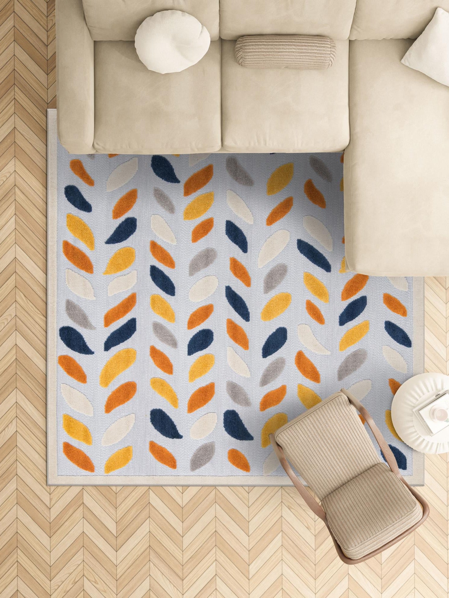 Gray 7' 10 x 7' 10 Aruba Outdoor Square Area Rug Weather Resistant for Patio, Deck, Terrace, Balcony, Porch for Sale at Rug Engine