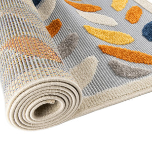 Gray 7' 10 x 7' 10 Aruba Outdoor Square Area Rug Weather Resistant for Patio, Deck, Terrace, Balcony, Porch for Sale at Rug Engine