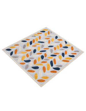Gray 5' 3 x 5' 3 Aruba Outdoor Square Area Rug Weather Resistant for Patio, Deck, Terrace, Balcony, Porch for Sale at Rug Engine
