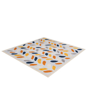 Gray 7' 10 x 7' 10 Aruba Outdoor Square Area Rug Weather Resistant for Patio, Deck, Terrace, Balcony, Porch for Sale at Rug Engine