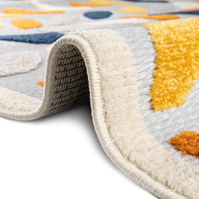 Gray 3' 3 x 3' 3 Aruba Outdoor Round Area Rug Weather Resistant for Patio, Deck, Terrace, Balcony, Porch for Sale at Rug Engine
