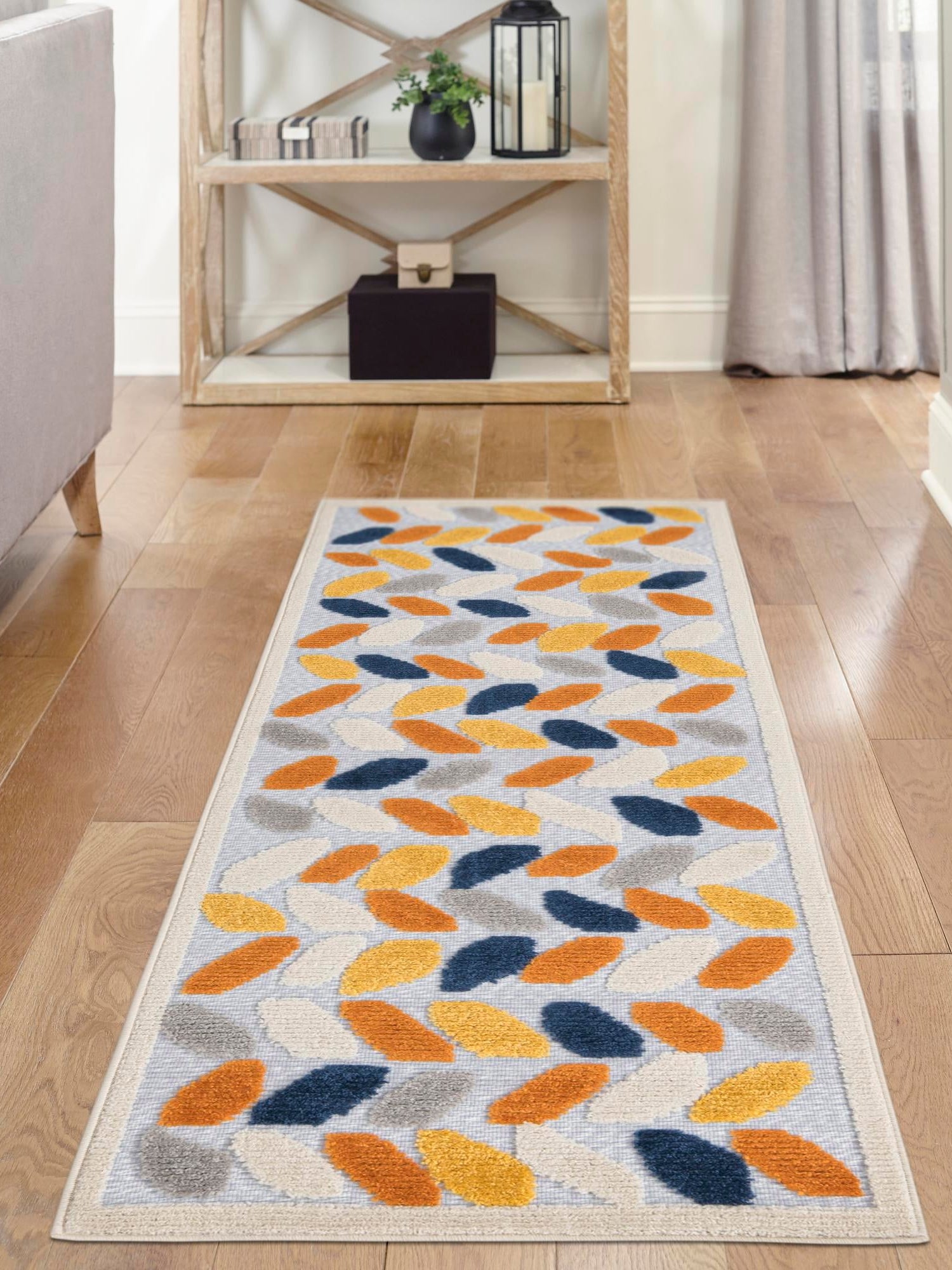 Gray 2' x 8' Aruba Outdoor Runner Area Rug Weather Resistant for Patio, Deck, Terrace, Balcony, Porch for Sale at Rug Engine
