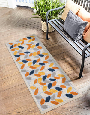 Gray 2' x 6' Aruba Outdoor Runner Area Rug Weather Resistant for Patio, Deck, Terrace, Balcony, Porch for Sale at Rug Engine