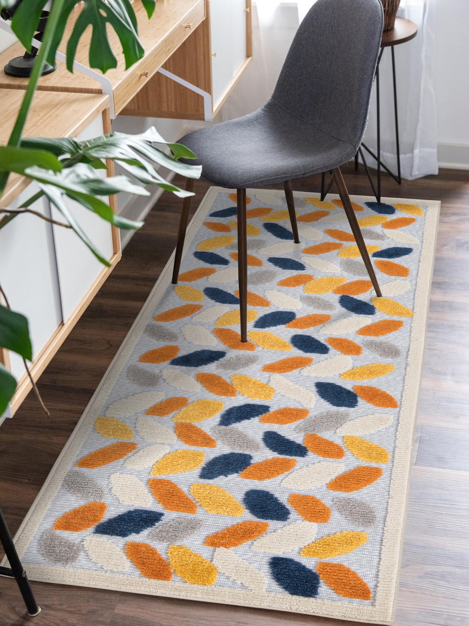 Gray 2' x 8' Aruba Outdoor Runner Area Rug Weather Resistant for Patio, Deck, Terrace, Balcony, Porch for Sale at Rug Engine