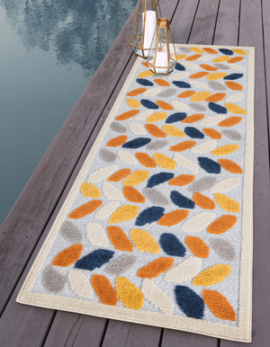 Gray 2' x 6' Aruba Outdoor Runner Area Rug Weather Resistant for Patio, Deck, Terrace, Balcony, Porch for Sale at Rug Engine