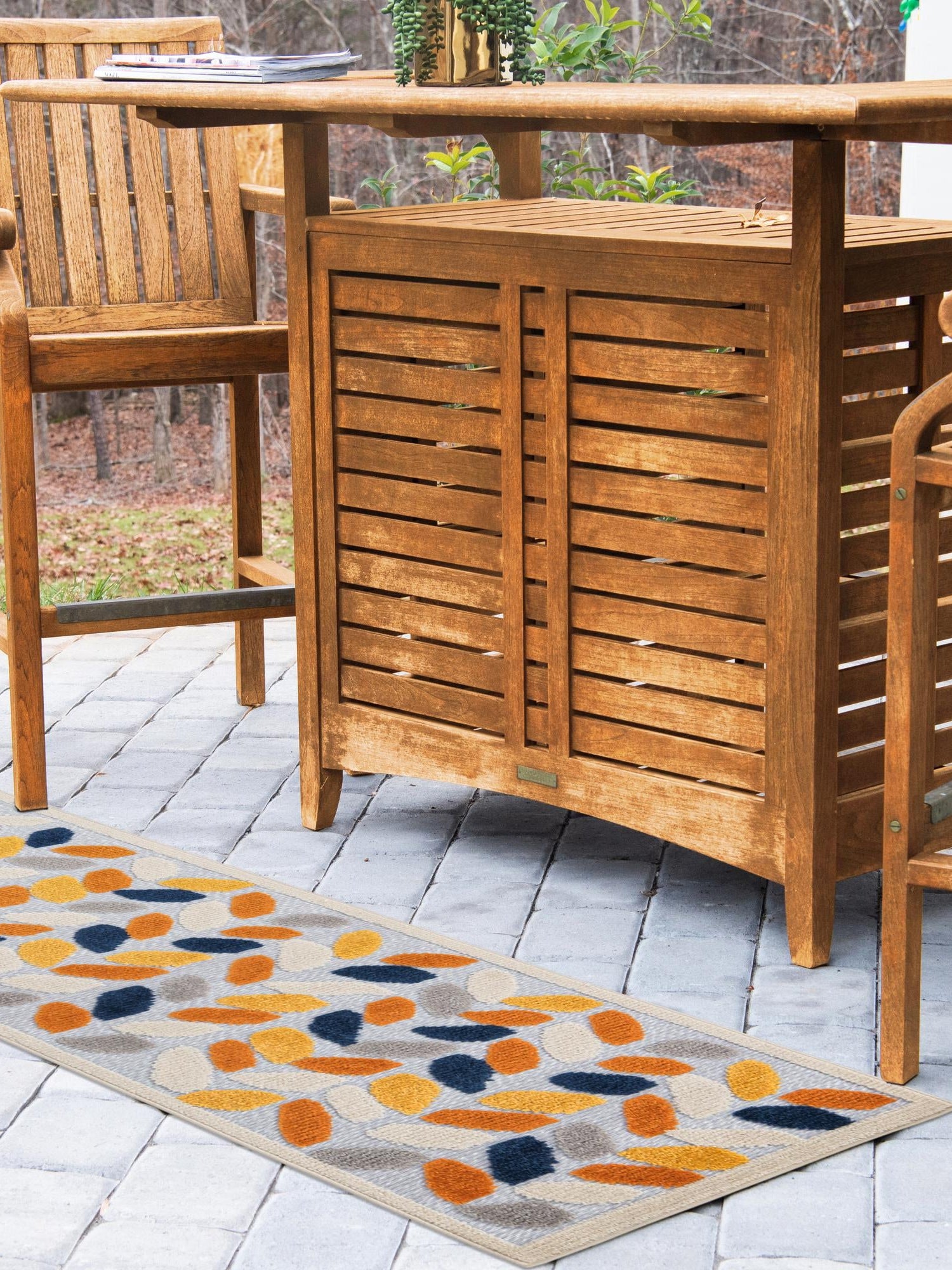 Gray 2' x 8' Aruba Outdoor Runner Area Rug Weather Resistant for Patio, Deck, Terrace, Balcony, Porch for Sale at Rug Engine