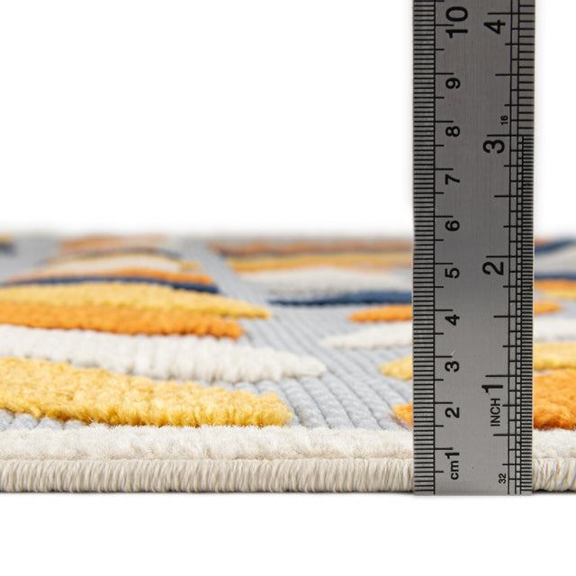 Gray 2' x 6' Aruba Outdoor Runner Area Rug Weather Resistant for Patio, Deck, Terrace, Balcony, Porch for Sale at Rug Engine