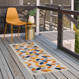 Gray 2' x 8' Aruba Outdoor Runner Area Rug Weather Resistant for Patio, Deck, Terrace, Balcony, Porch for Sale at Rug Engine