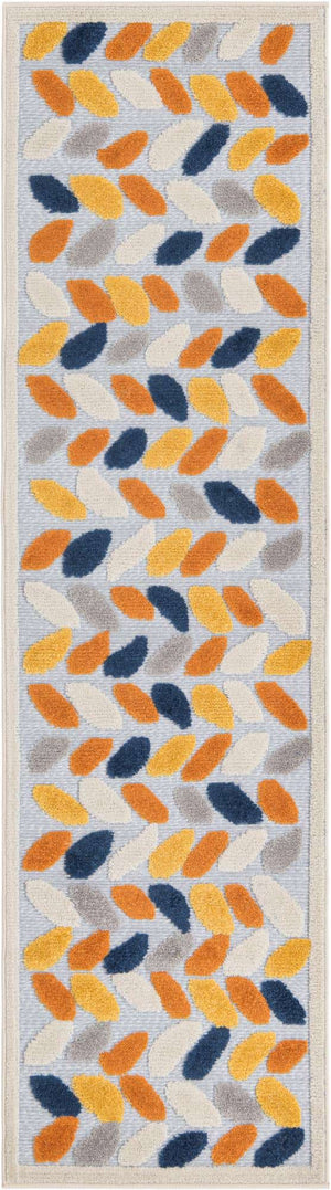 Gray 2' x 8' Aruba Outdoor Runner Area Rug Weather Resistant for Patio, Deck, Terrace, Balcony, Porch for Sale at Rug Engine