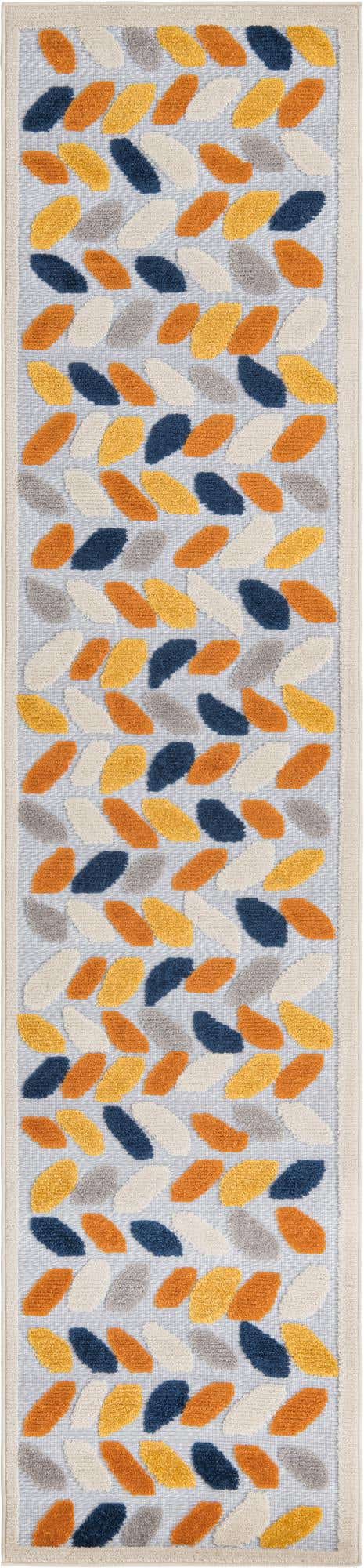 Gray 2' x 10' Aruba Outdoor Runner Area Rug Weather Resistant for Patio, Deck, Terrace, Balcony, Porch for Sale at Rug Engine