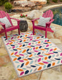 Beige 7' 10 x 10' Aruba Outdoor Rectangle Area Rug Weather Resistant for Patio, Deck, Terrace, Balcony, Porch for Sale at Rug Engine