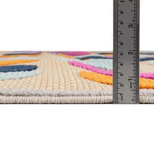 Beige 5' 3 x 8' Aruba Outdoor Rectangle Area Rug Weather Resistant for Patio, Deck, Terrace, Balcony, Porch for Sale at Rug Engine