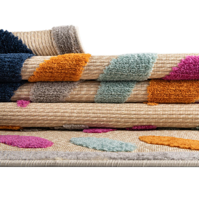 Beige 6' x 9' Aruba Outdoor Rectangle Area Rug Weather Resistant for Patio, Deck, Terrace, Balcony, Porch for Sale at Rug Engine