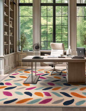 Beige 7' 10 x 7' 10 Aruba Outdoor Square Area Rug Weather Resistant for Patio, Deck, Terrace, Balcony, Porch for Sale at Rug Engine